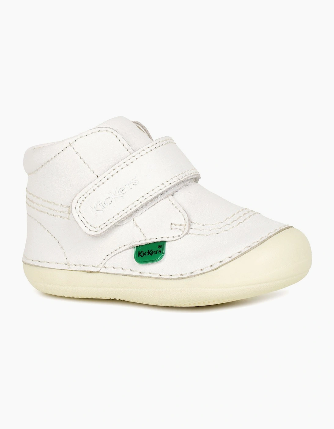 Kickers Girl's Softer Hi Baby Kids First Boots - White - Size: F (Standard)/3.5