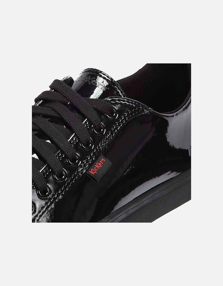 Tovni Lacer Youth Black Patent Shoes