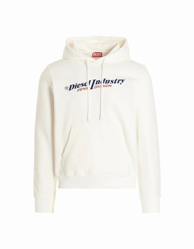 Industry Denim Division Design White Hoodie