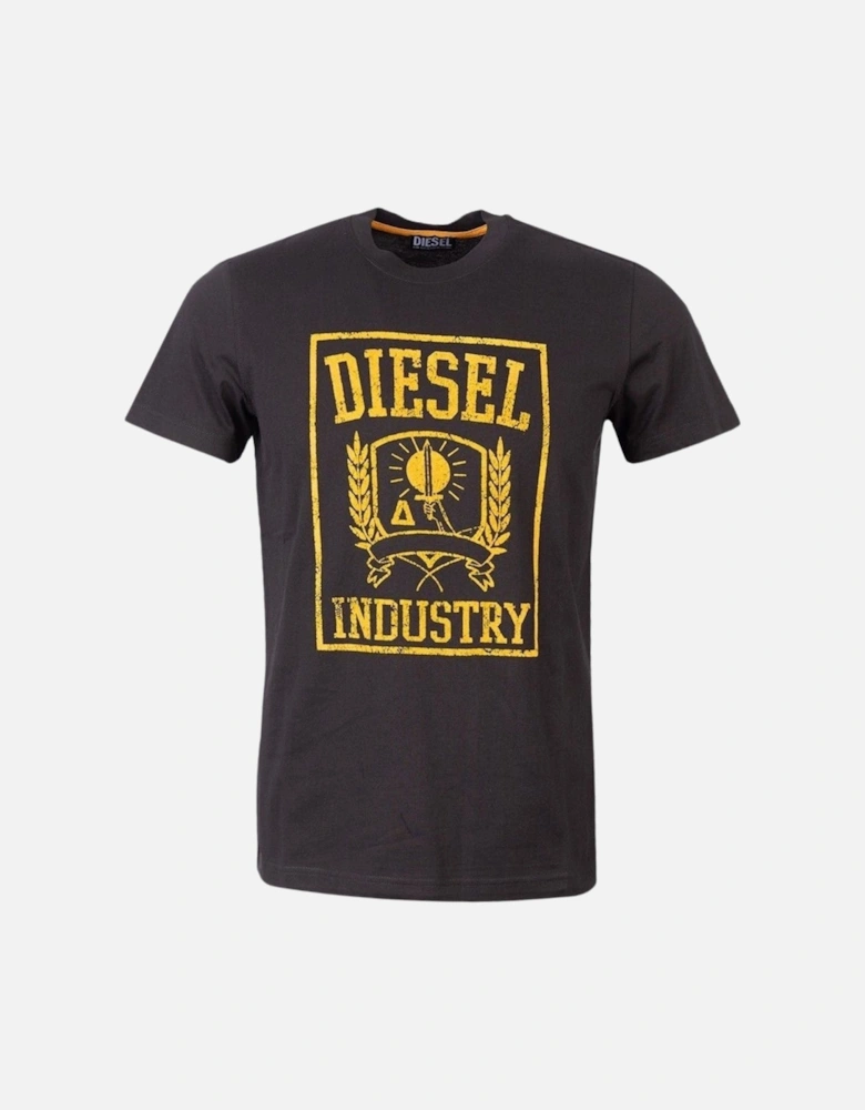 Industry Shield Design Black T-Shirt