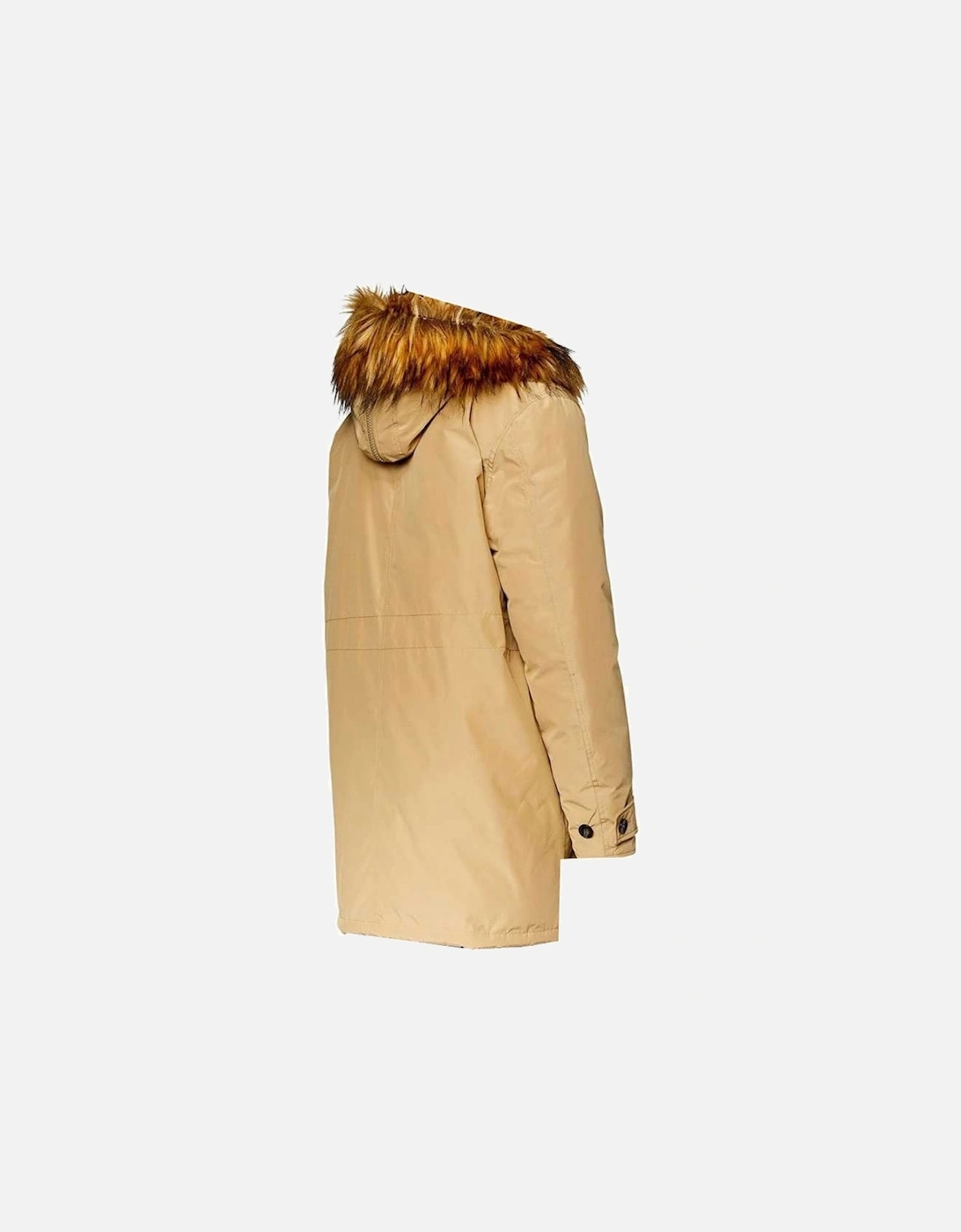 Beige Hooded Winter Jacket