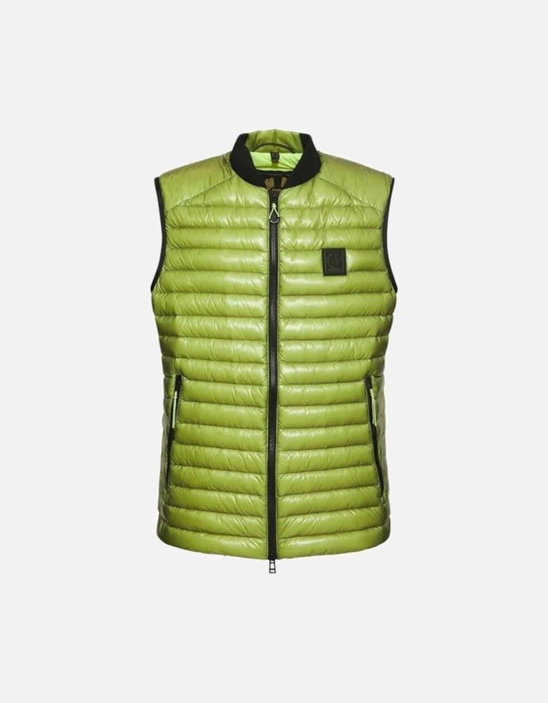 Airframe Neon Yellow Shiny Gilet Down Filled Jacket