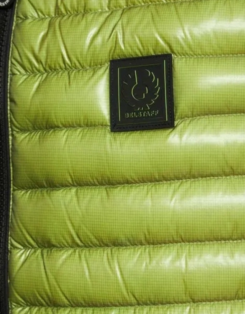 Airframe Neon Yellow Shiny Gilet Down Filled Jacket