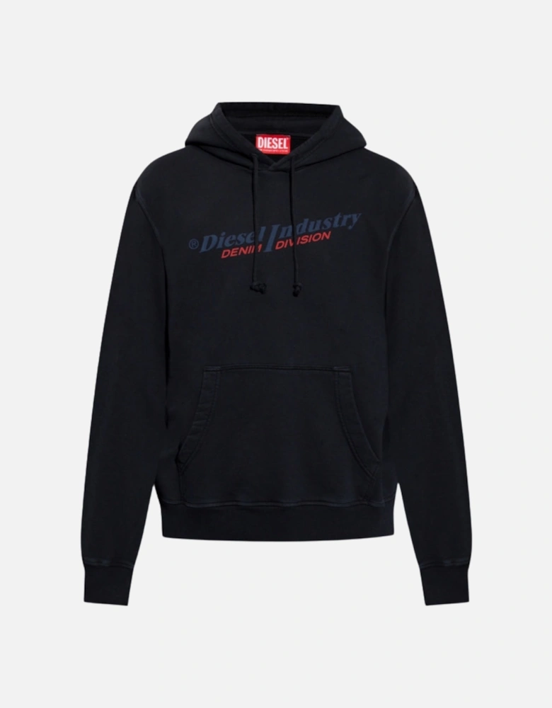 Industry Denim Division Design Black Hoodie