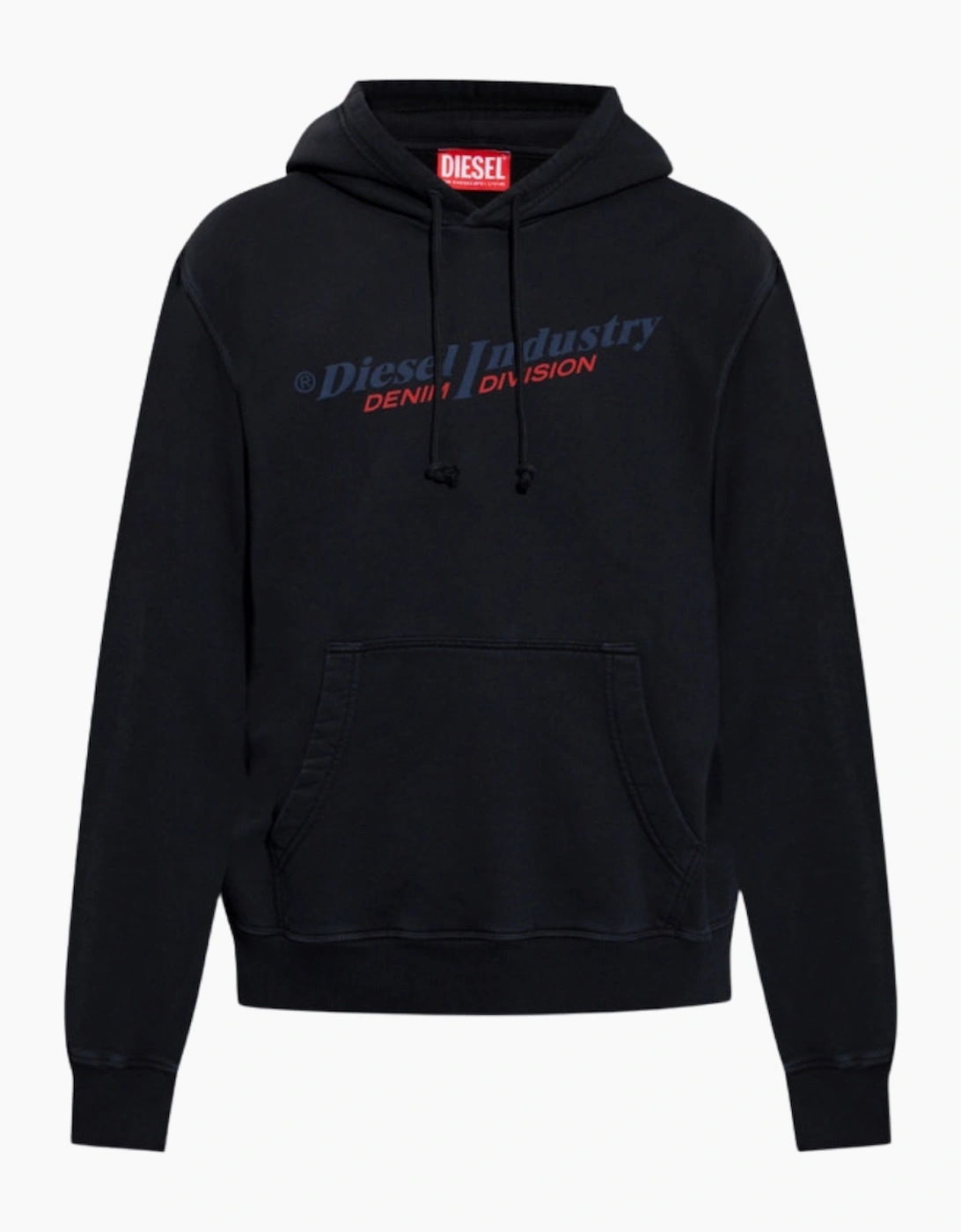Diesel Men's Black Industry Denim Division Design Hoodie  38 M