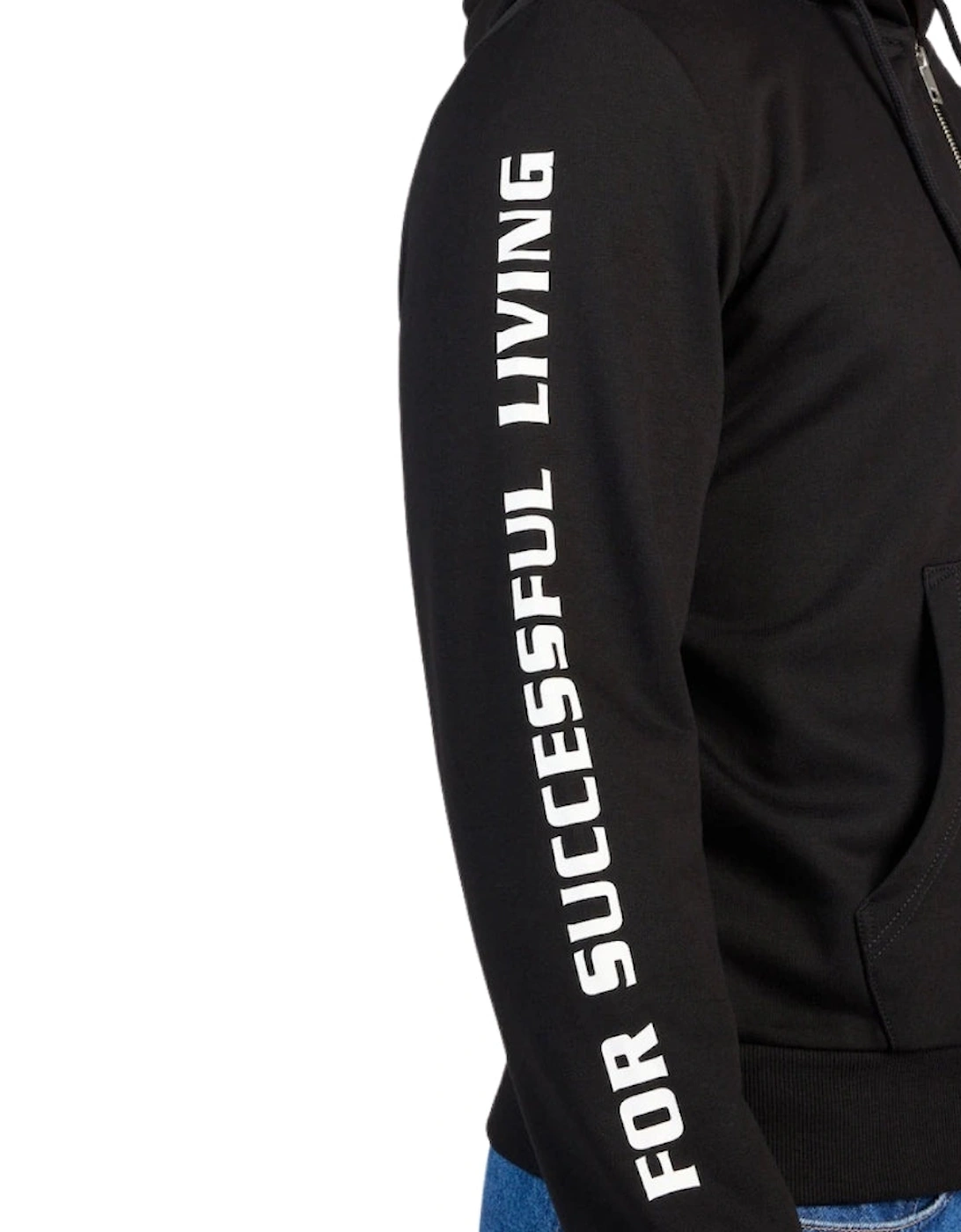 For Successful Living Arm Logo Black Zip-Up Hoodie