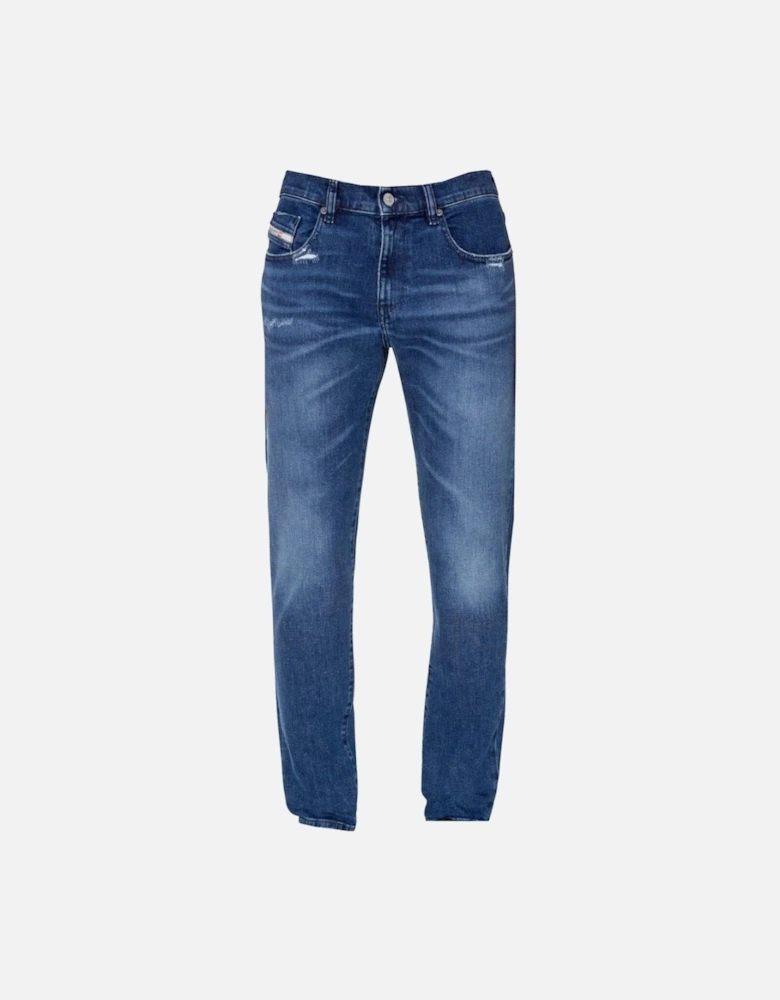 D-Strukt Blue Destroyed Reinforced Denim Jeans