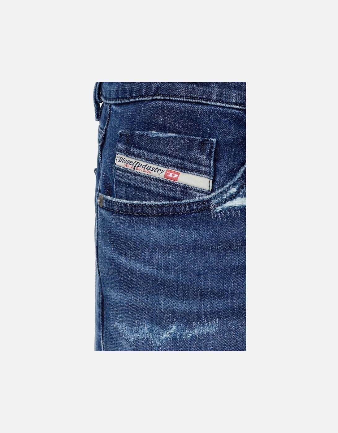 D-Strukt Blue Destroyed Reinforced Denim Jeans