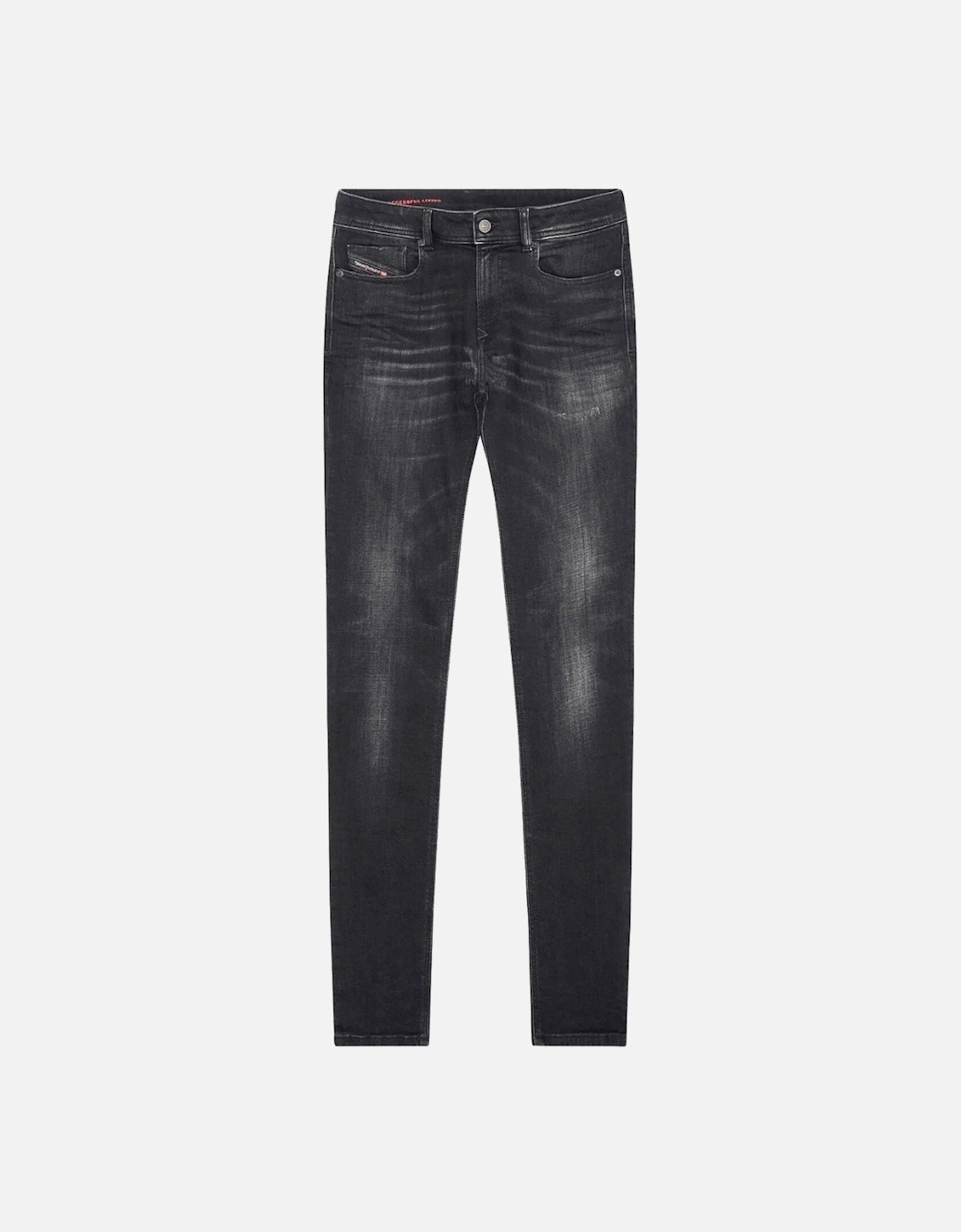 Sleenker Destroyed Reinforced Denim Black Skinny Jeans, 4 of 3