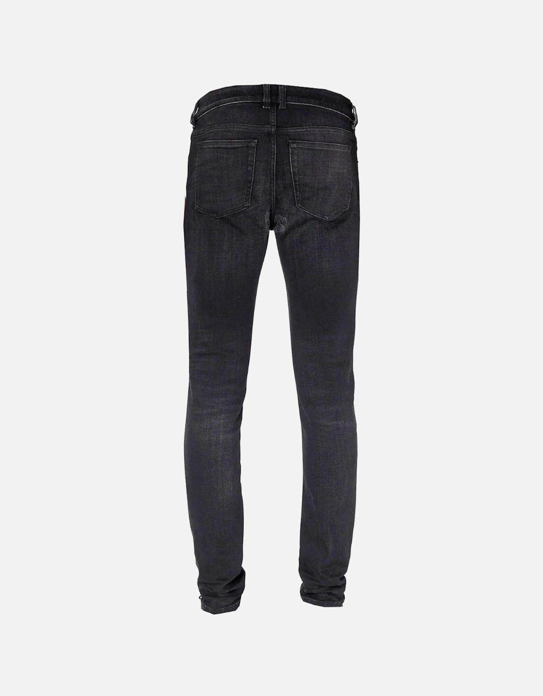 Sleenker Destroyed Reinforced Denim Black Skinny Jeans