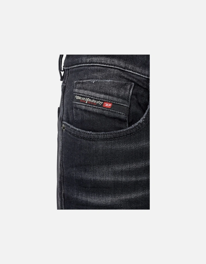 D-Strukt Black Destroyed Reinforced Denim Jeans