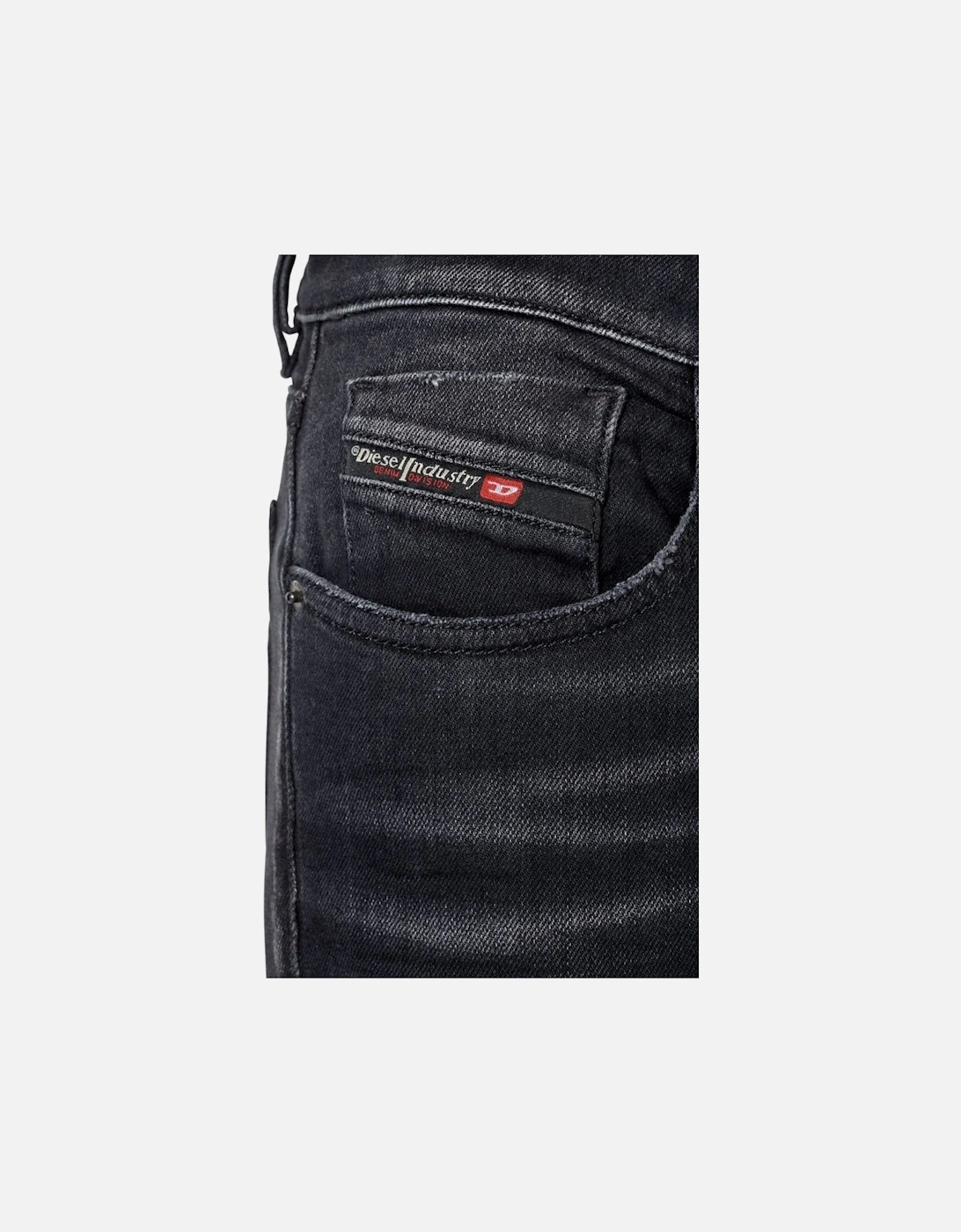 D-Strukt Black Destroyed Reinforced Denim Jeans