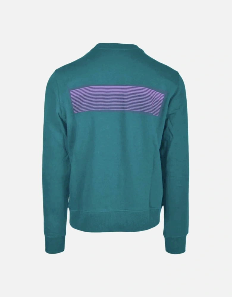 Striped Logo Blue Sweatshirt