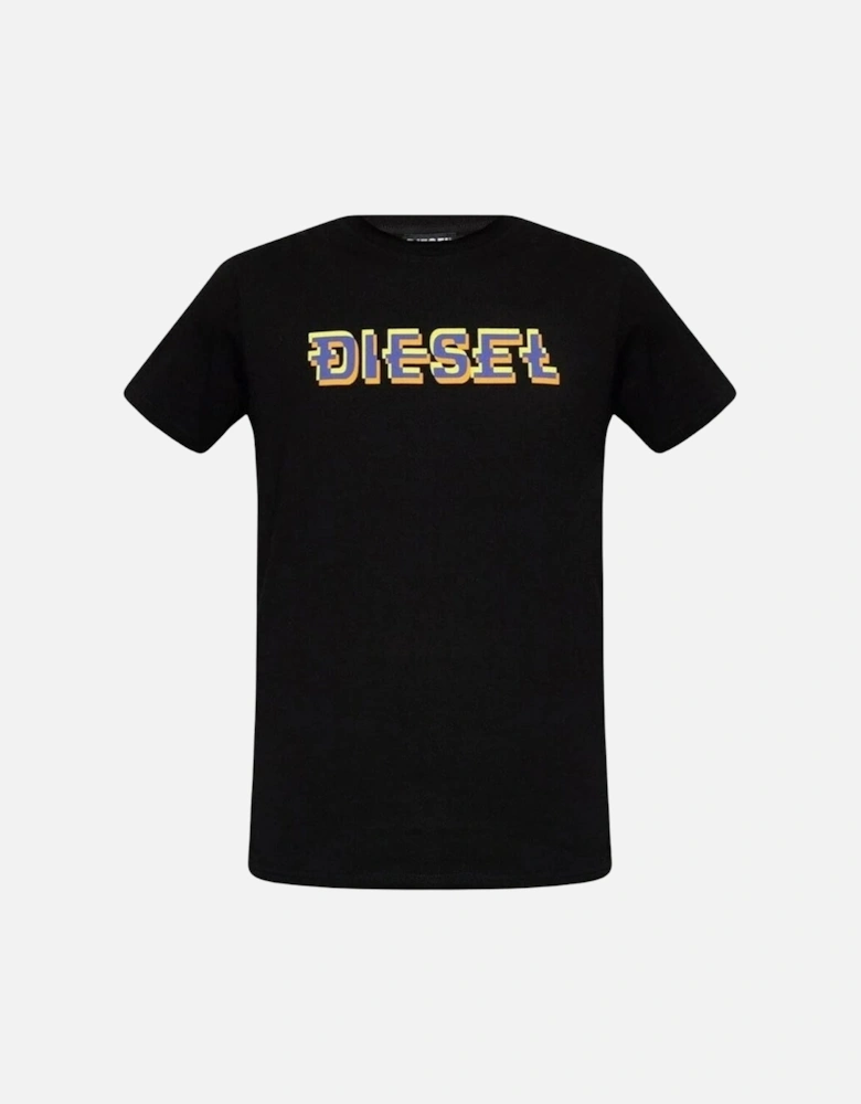 Pixel Logo Black T-Shirt