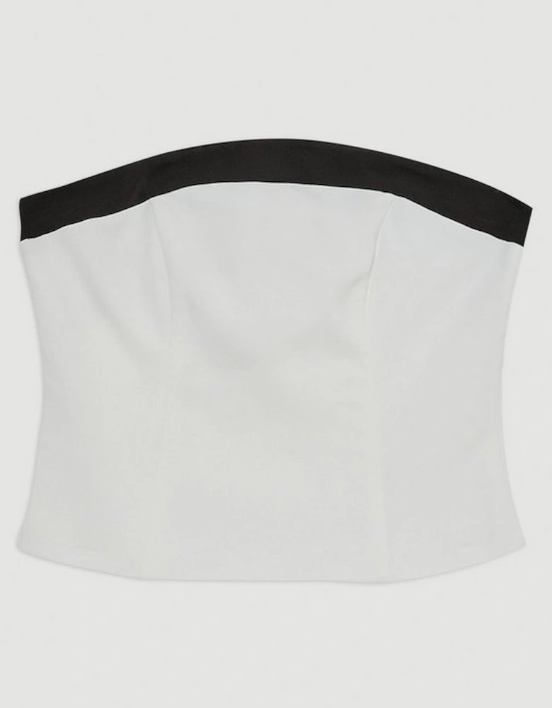 The Founder Compact Stretch Viscose Contrast Detail Bandeau