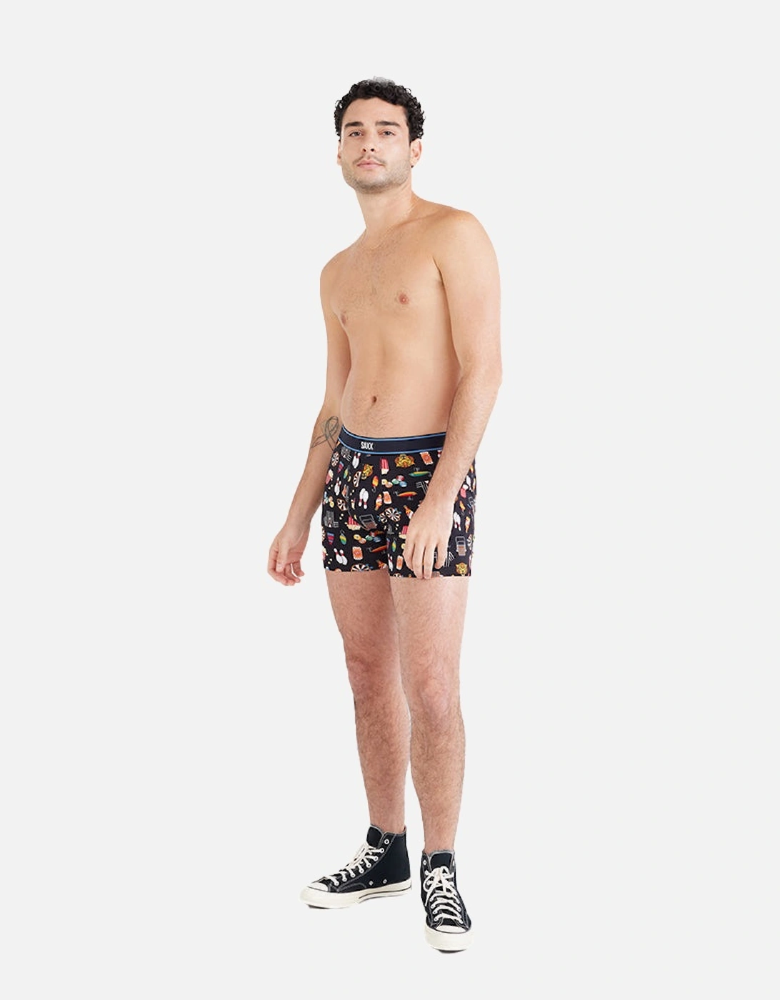 Daytripper Types of Stripes Boxer Brief, Black