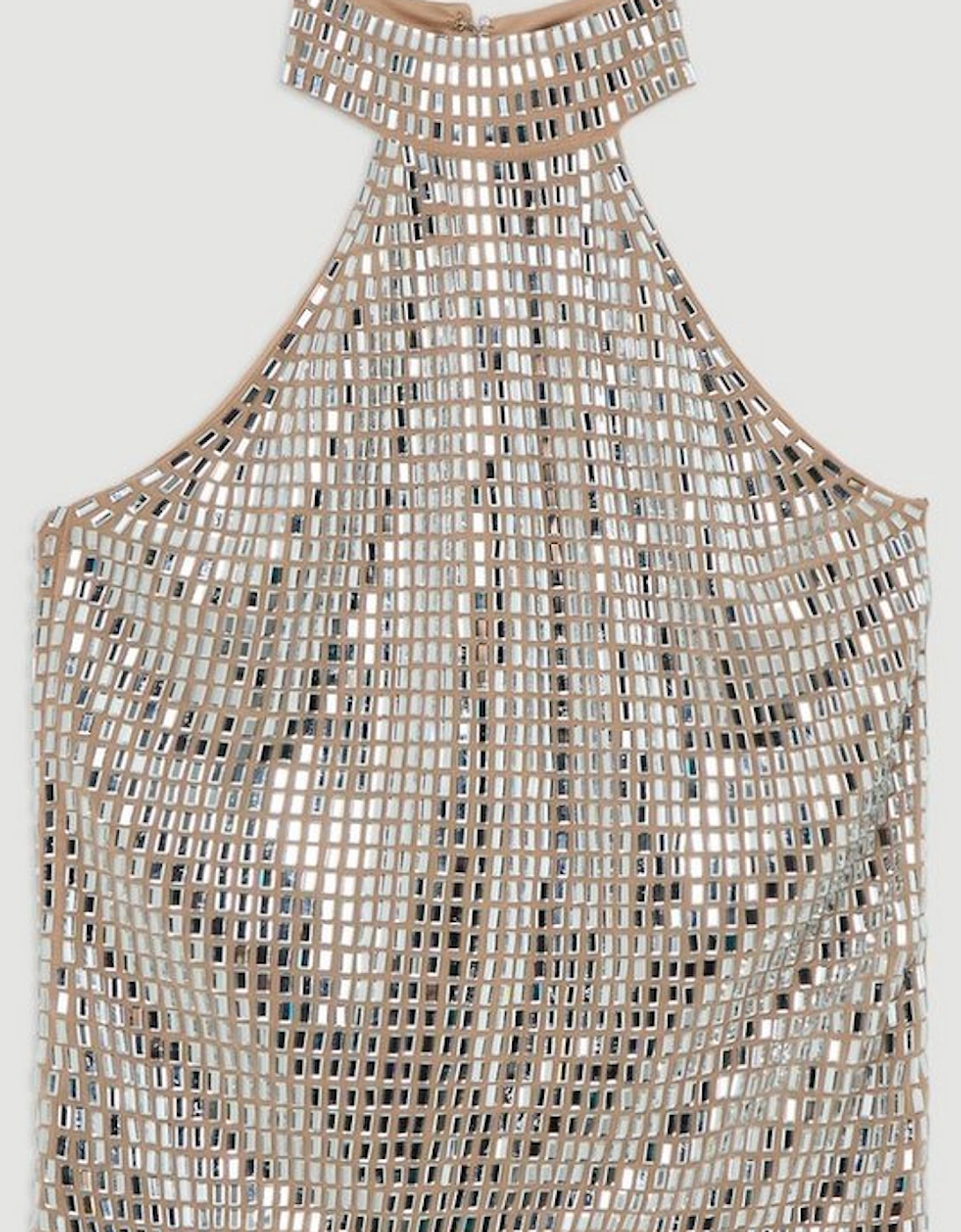 Premium Crystal Embellished Jersey Halter Top