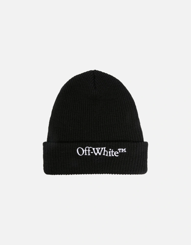 Wool Embroidered Bookish Logo Beanie Black