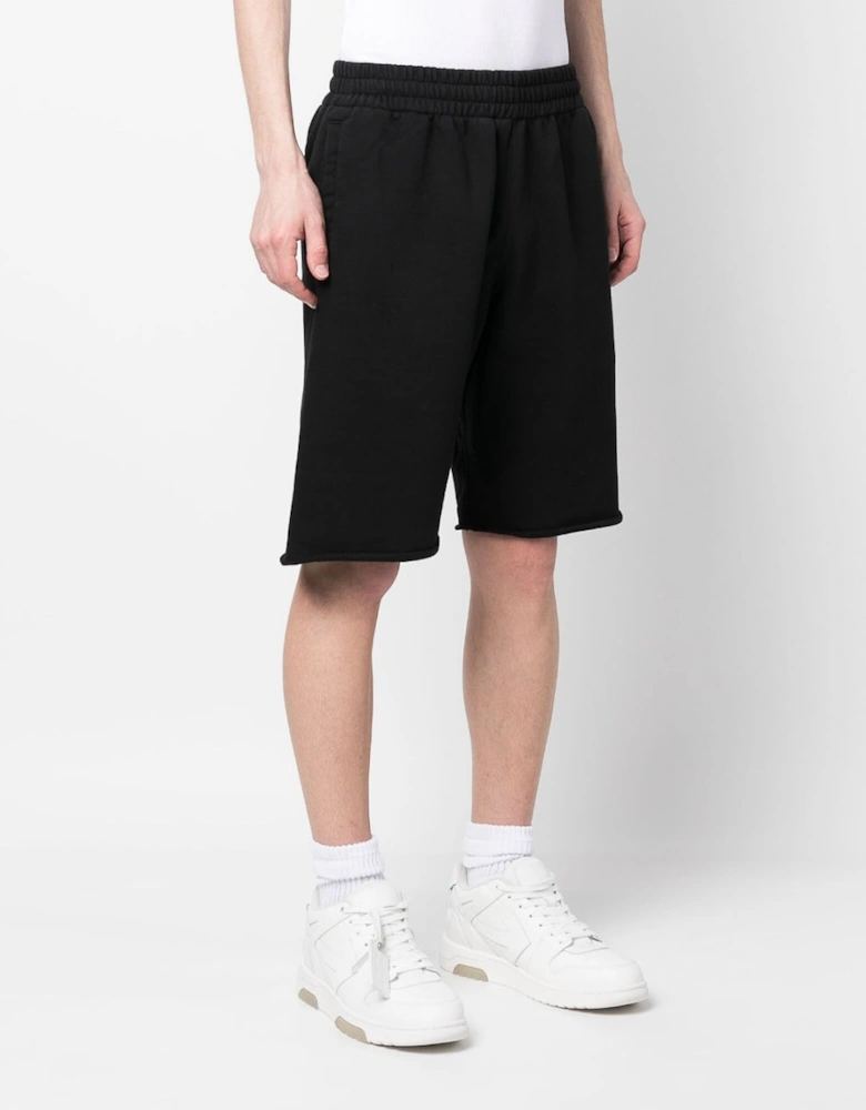 Off -White Scrubber Diag Shorts Black