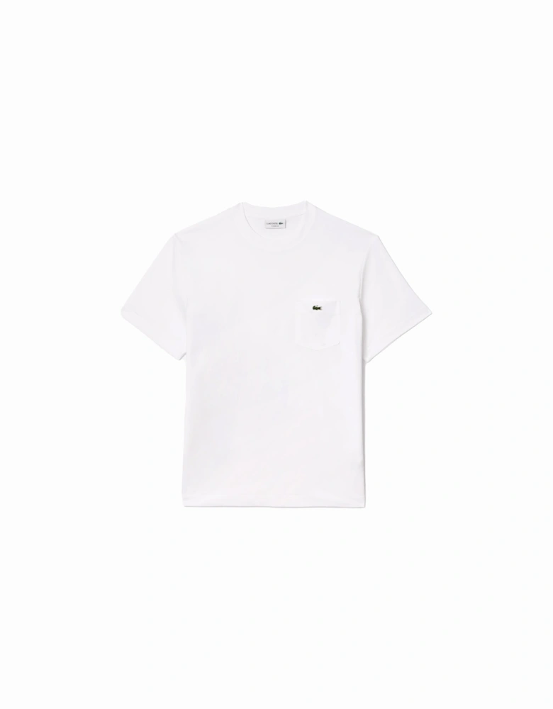 Chest Pocket Cotton T-Shirt White