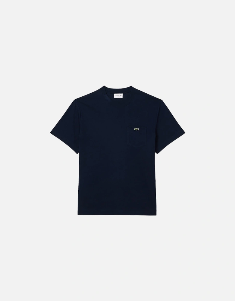 Chest Pocket Cotton T-Shirt Midnight Blue