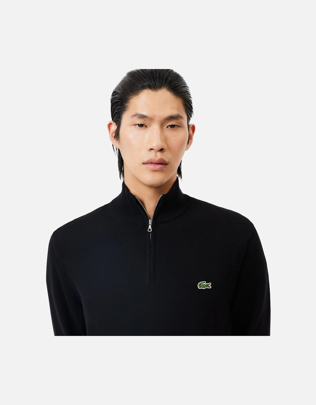 Quarter Zip Knit Sweater Black