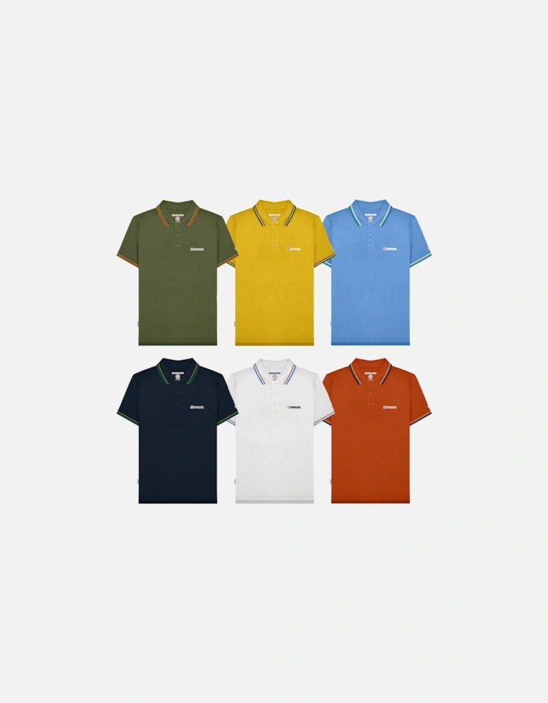 Mens Twin Tipped Retro Polo Shirt