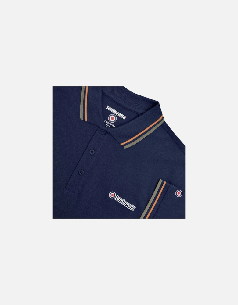 Mens Twin Tipped Retro Polo Shirt