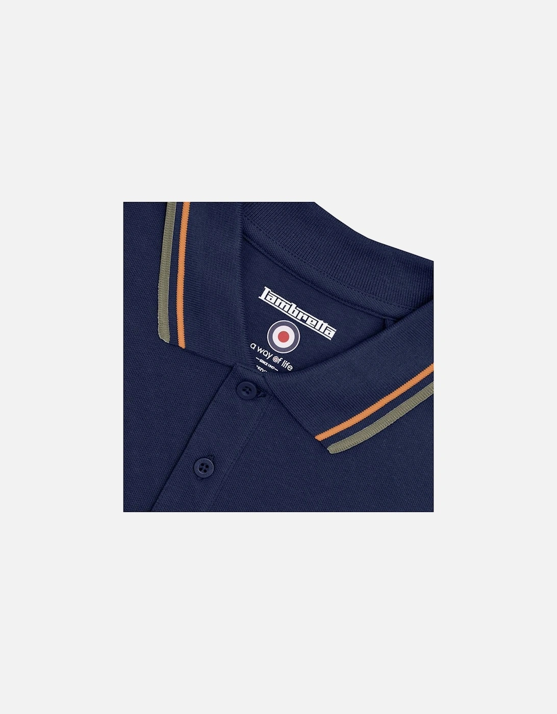 Mens Twin Tipped Retro Polo Shirt