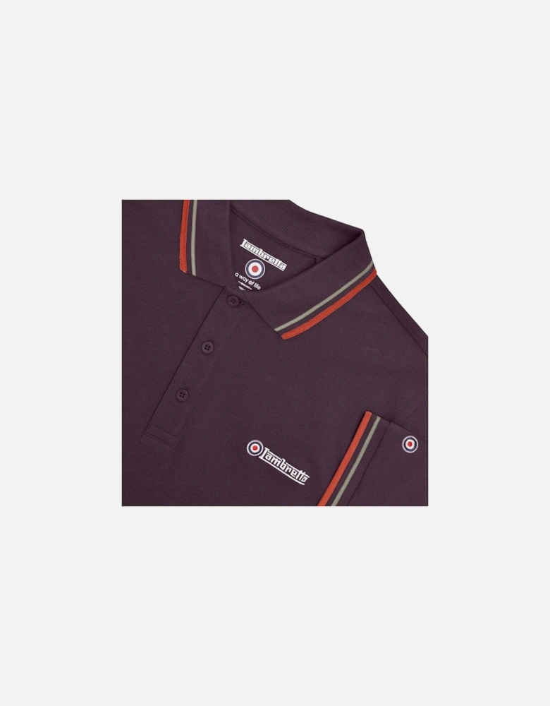 Mens Twin Tipped Retro Polo Shirt