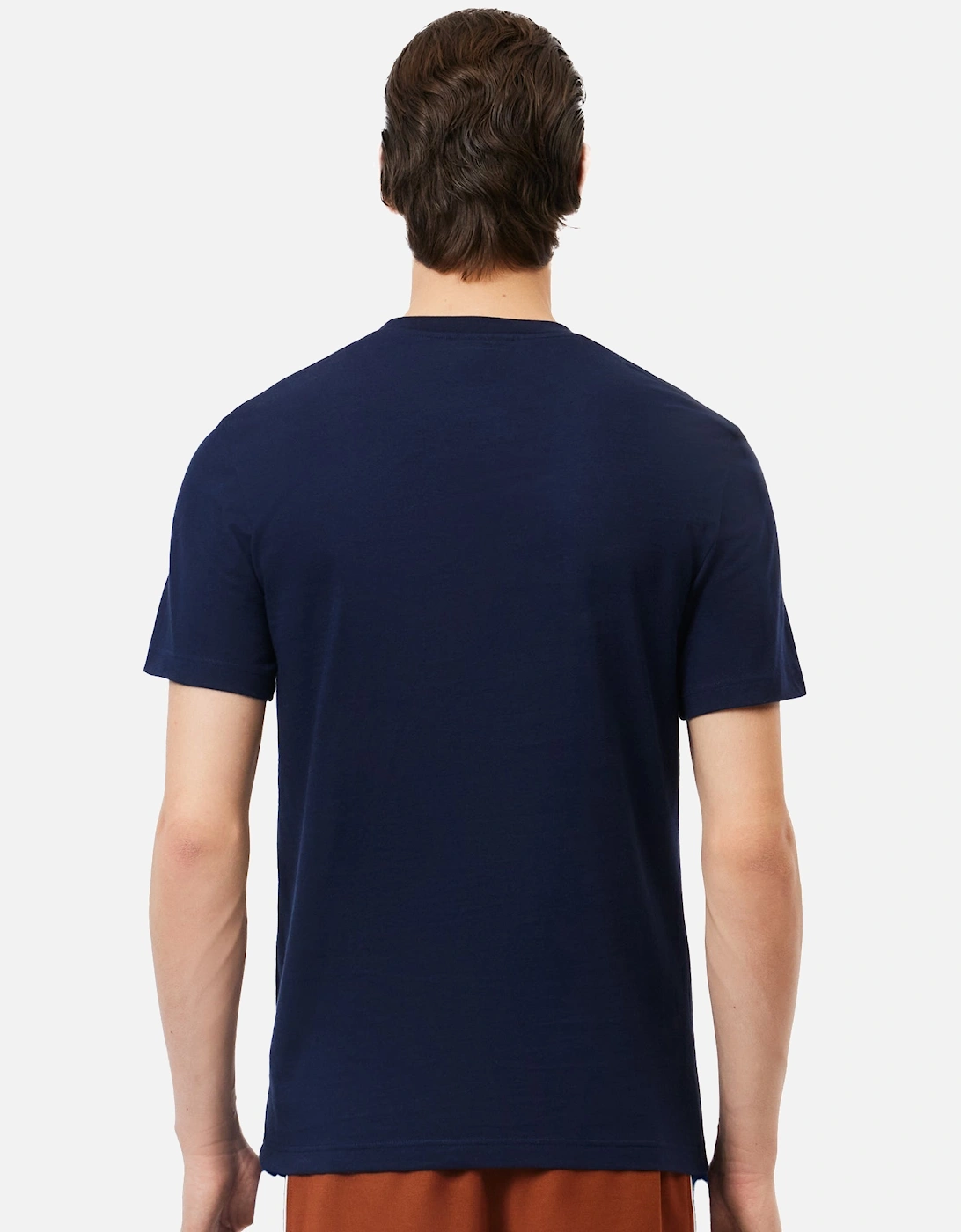 Signature Print Cotton T-Shirt Midnight Blue