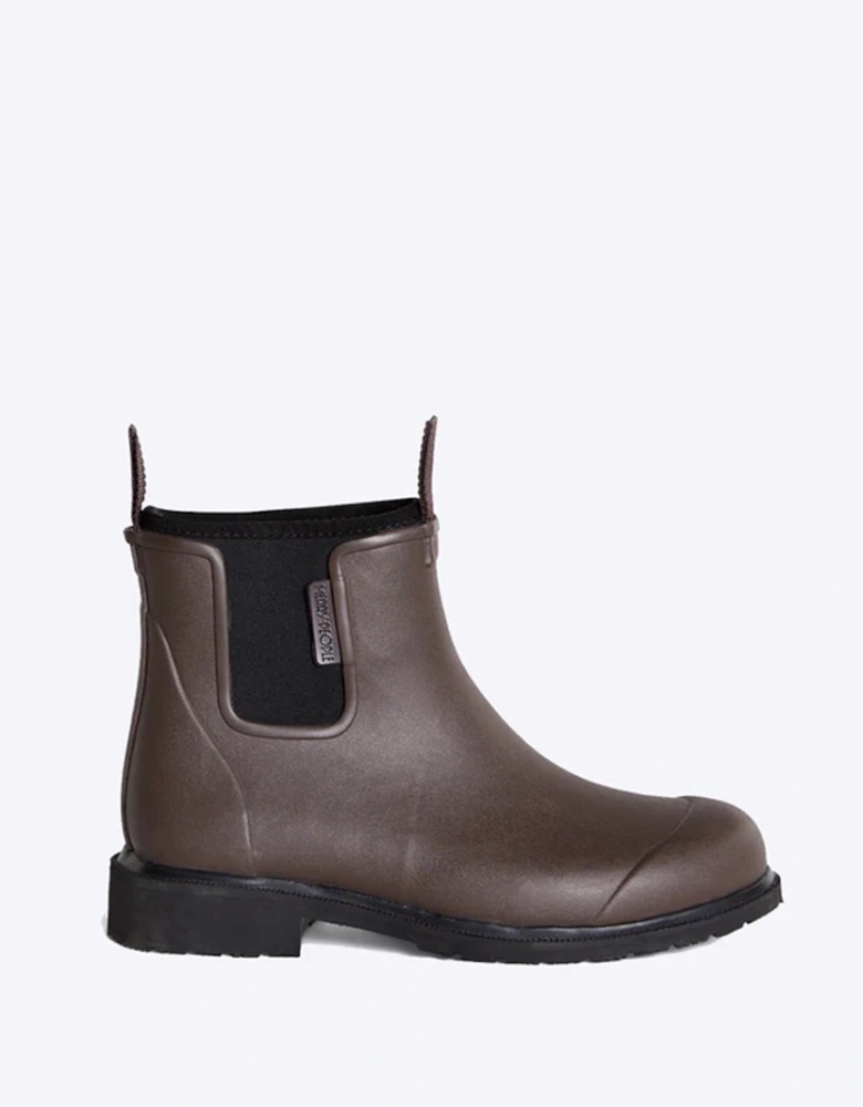 Bobbi Ankle Wellington Boot Chocolate & Black