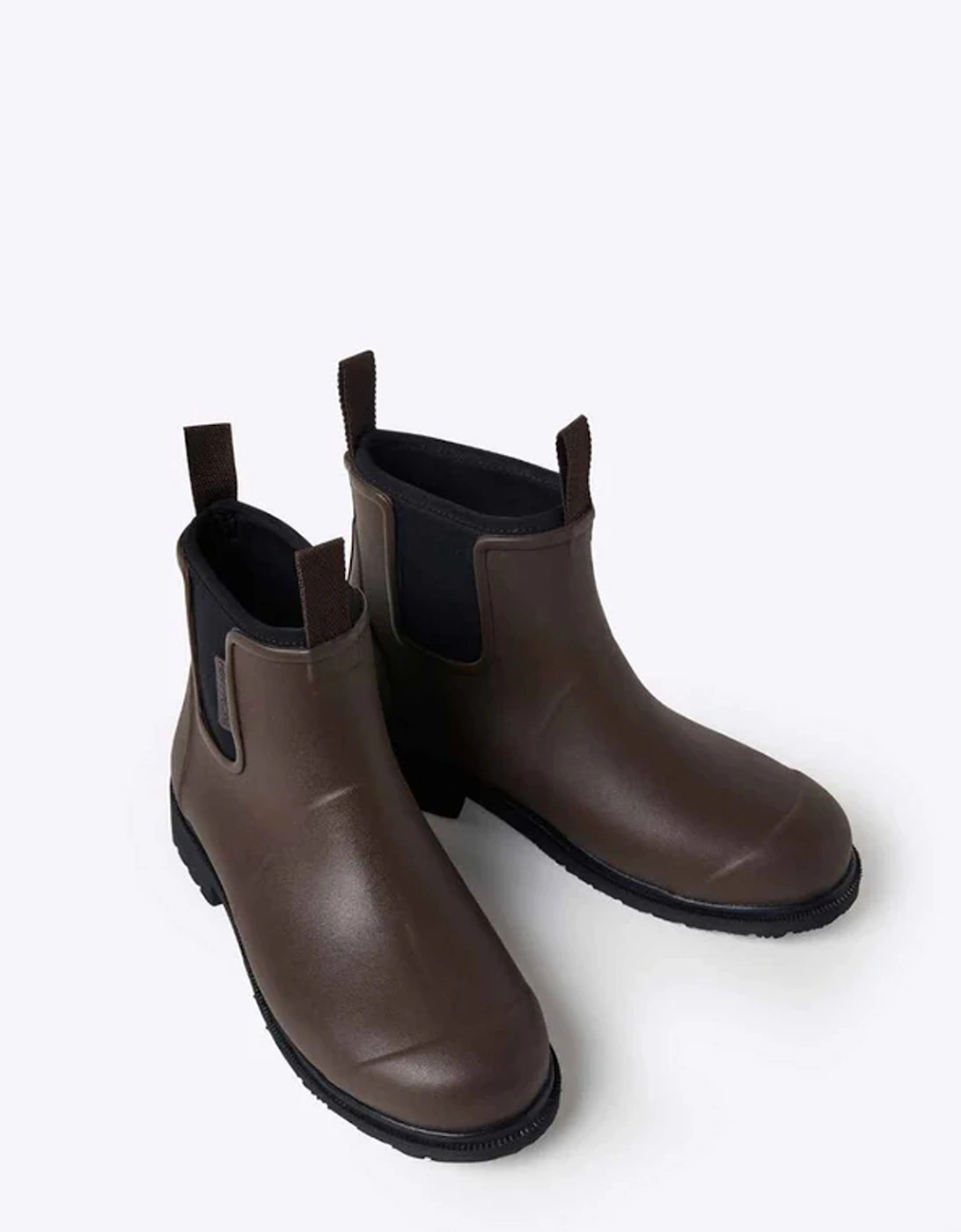 Bobbi Ankle Wellington Boot Chocolate & Black