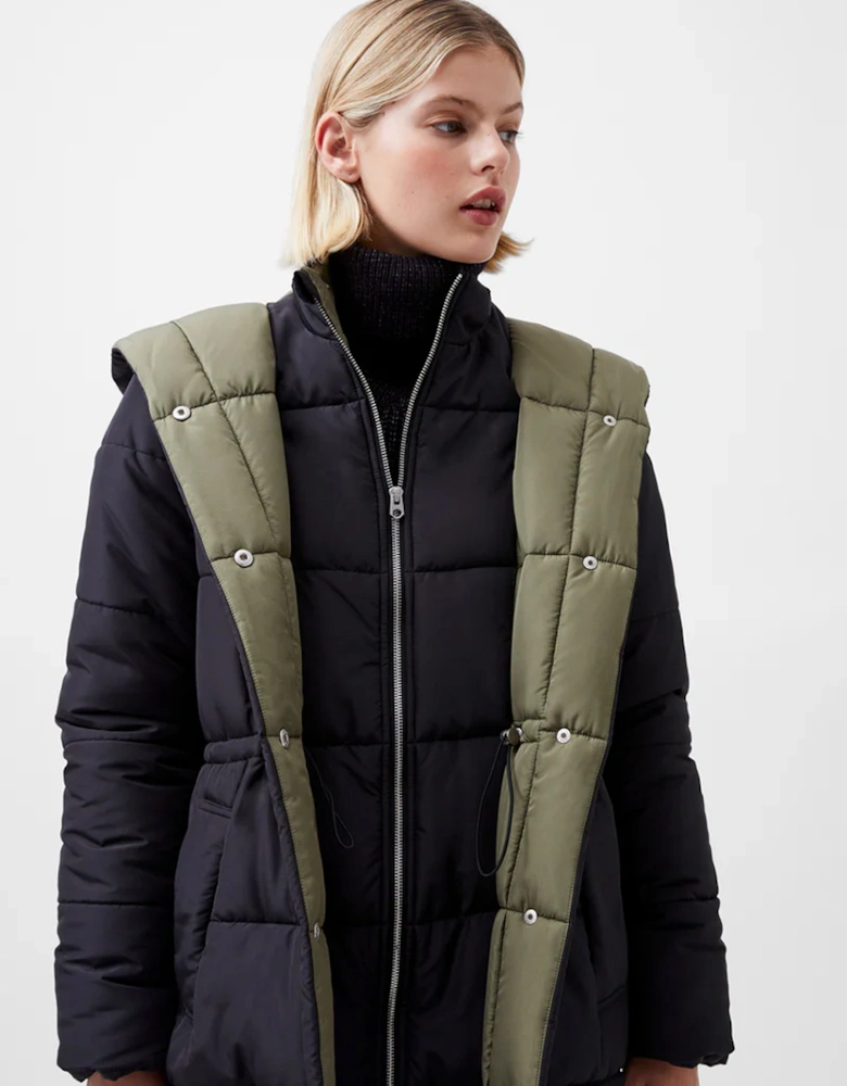 Auden Double Front Puffer Jacket Blackout/Tarmac Khaki