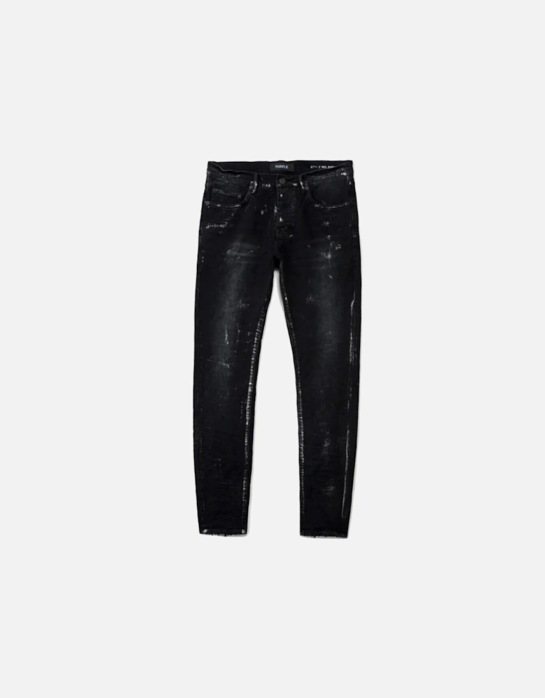 P001 LOW RISE JEANS BLACK METALLIC