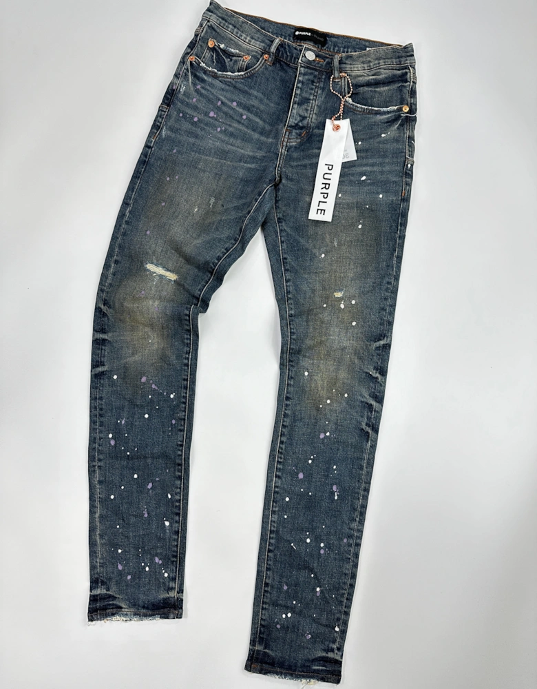 P001 DIRTY TINTED INDIGO VINTAGE JEANS