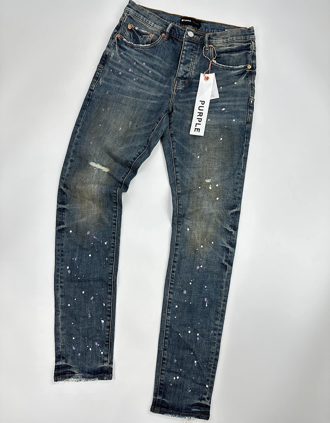 P001 DIRTY TINTED INDIGO VINTAGE JEANS