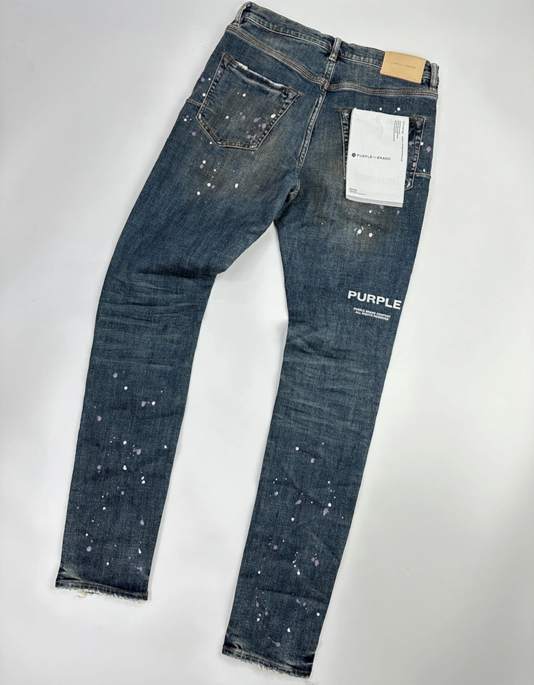 P001 DIRTY TINTED INDIGO VINTAGE JEANS