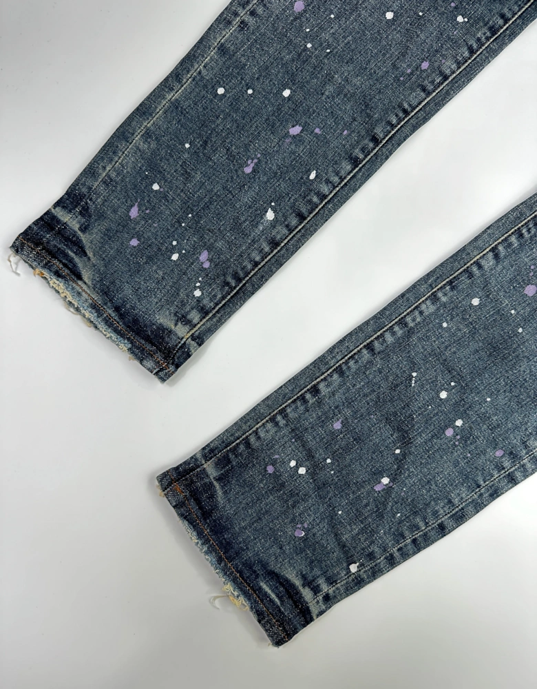 P001 DIRTY TINTED INDIGO VINTAGE JEANS