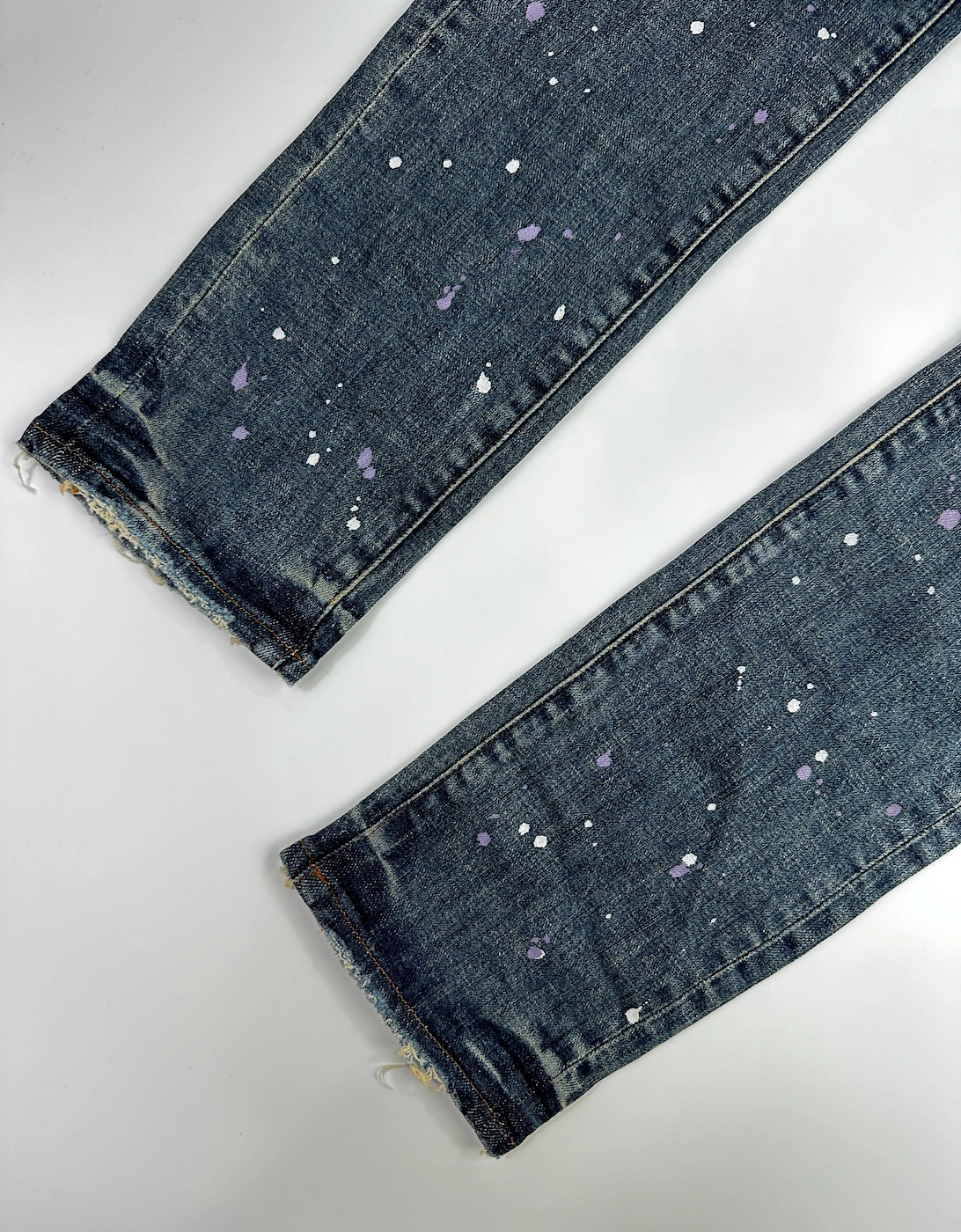 P001 DIRTY TINTED INDIGO VINTAGE JEANS