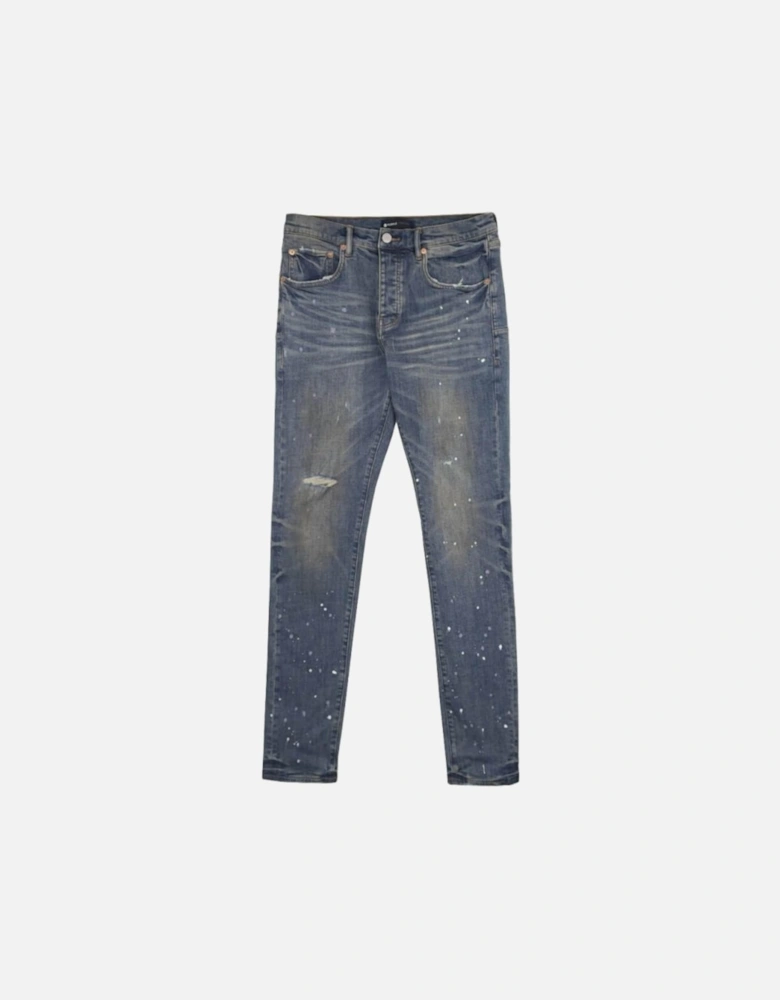 P001 DIRTY TINTED INDIGO VINTAGE JEANS