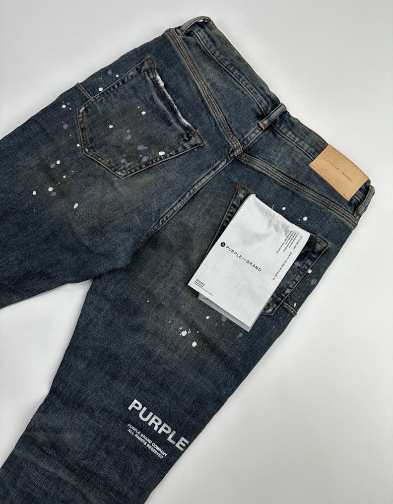 P001 DIRTY TINTED INDIGO VINTAGE JEANS