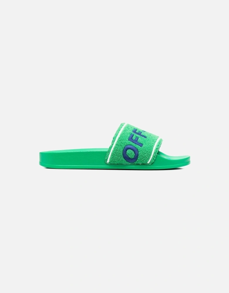 TOWEL TERRY SLIDES GREEN