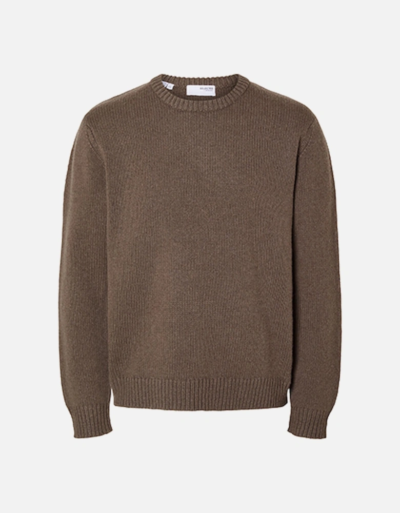 Homme Cody Long Sleeve Relaxed Crew Neck Jumper Morel