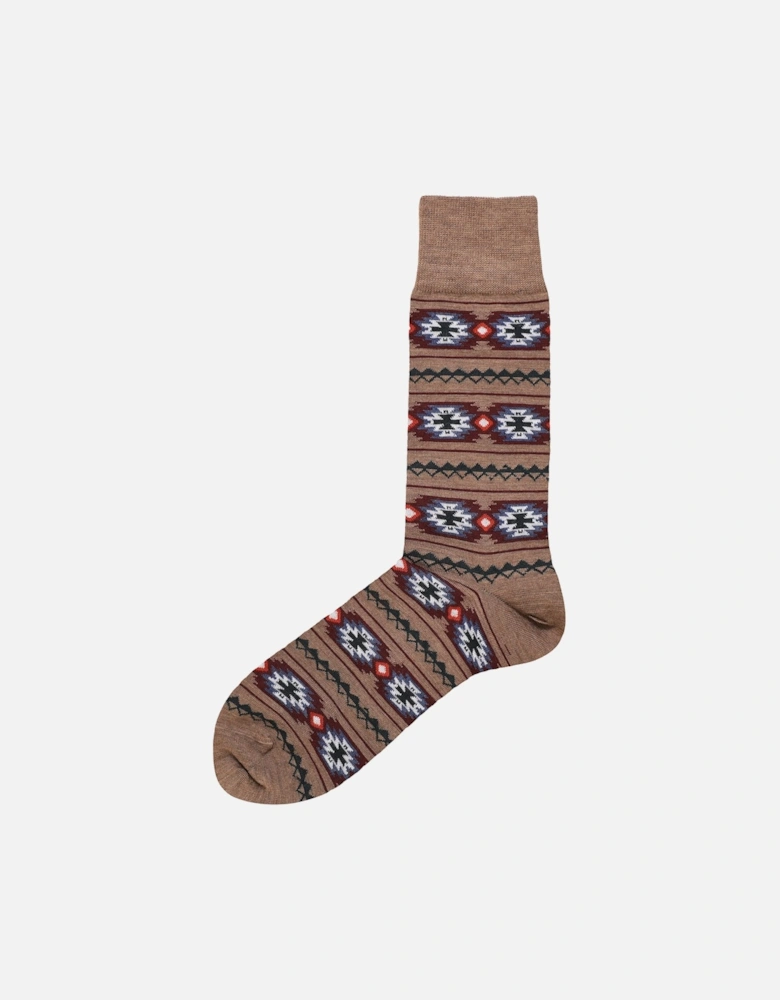 Wool Blend Aztec Socks