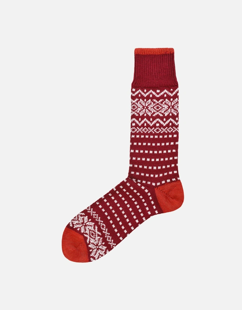 Merino Cotton Snowflake Socks