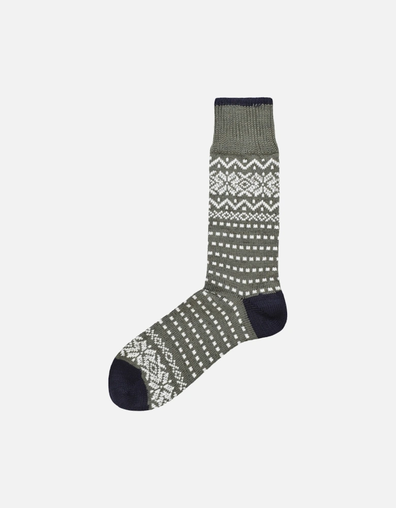 Merino Cotton Snowflake Socks