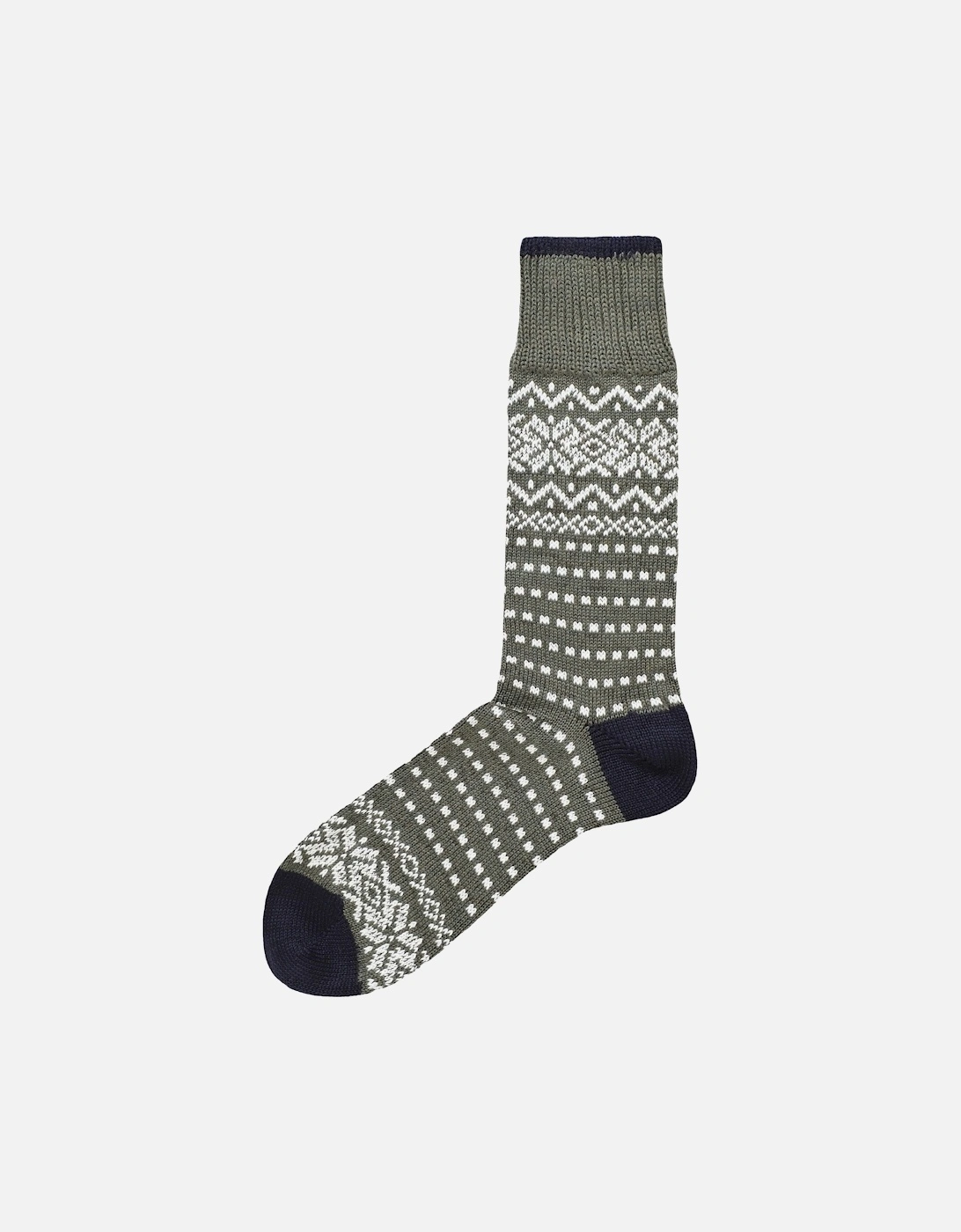 Merino Cotton Snowflake Socks, 2 of 1