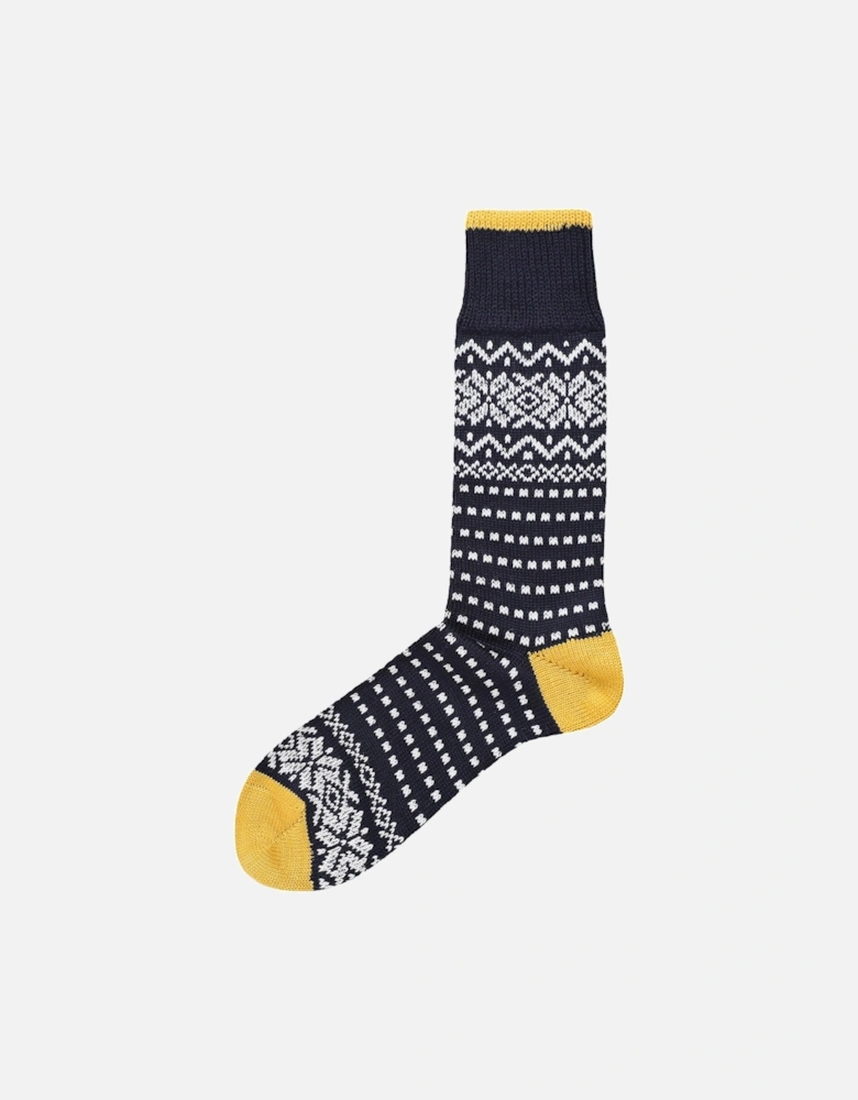 Merino Cotton Snowflake Socks