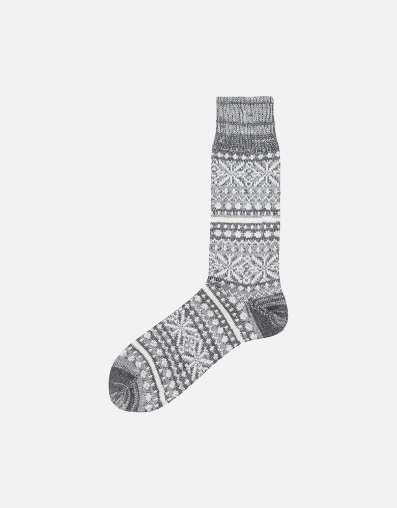 Merino Cotton Fair Isle Socks